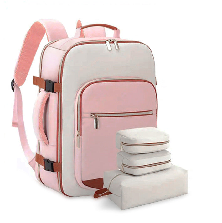 Match Sets Contrast Color Hand-held Boarding Backpacks