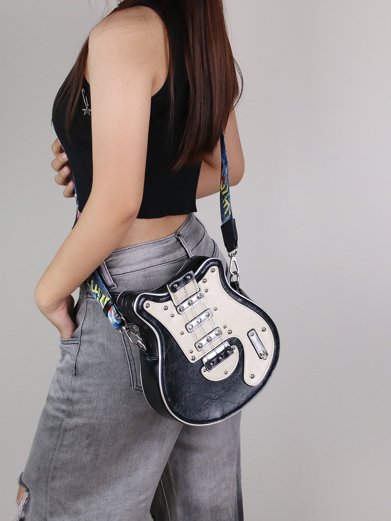 Personalized Creative Hot American Retro Guitar Shape Bags