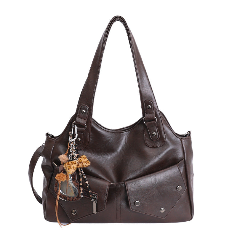 Women's Winter Stitching Commuter Large Capacity Shoulder Bags