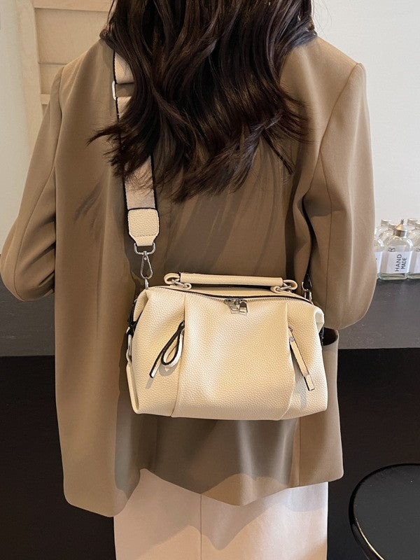 Women's Simple Style Textured Female Korean Women's Messenger Bag
