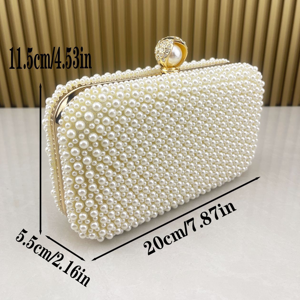 Butterfly Arc Pearl Banquet Dress Garment Dinner Bag