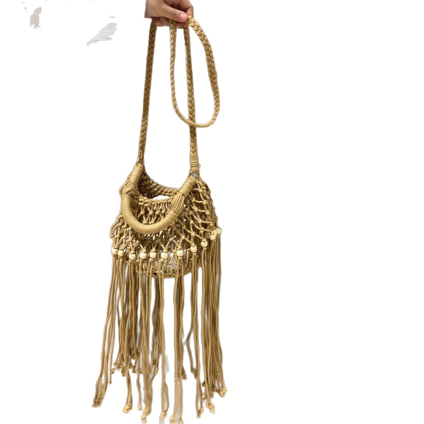 Women's Retro Tassel Large Capacity Versatile Beach Good-looking Women's Handbag