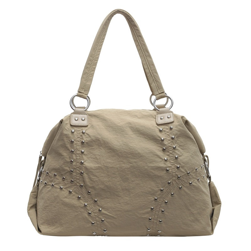 Autumn Popular Soft Cloth Studded Fashion Large Capacity Totes Leisure Bags