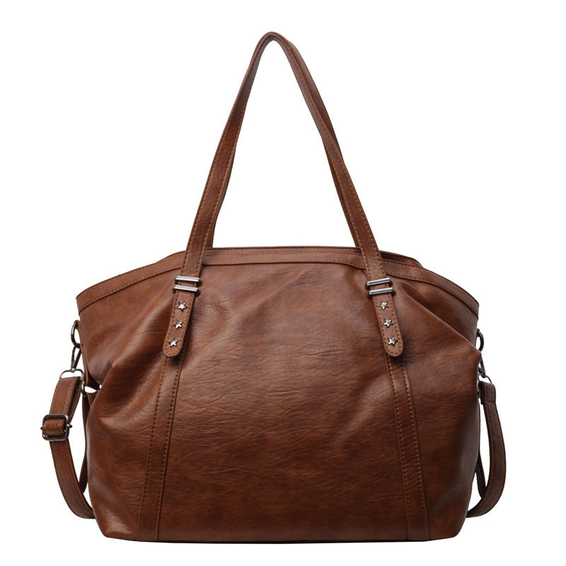 Women's Retro Large Capacity Fashion Texture Summer High Sense Bags