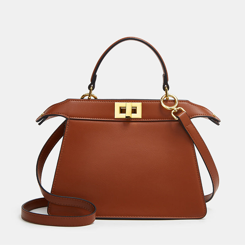 Women's Fashionable Simple Solid Color Kelly Elegant Lady Women's Handbag