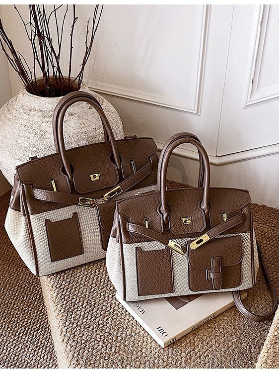 Women's Color Contrast Large Capacity High Sense Women's Handbag
