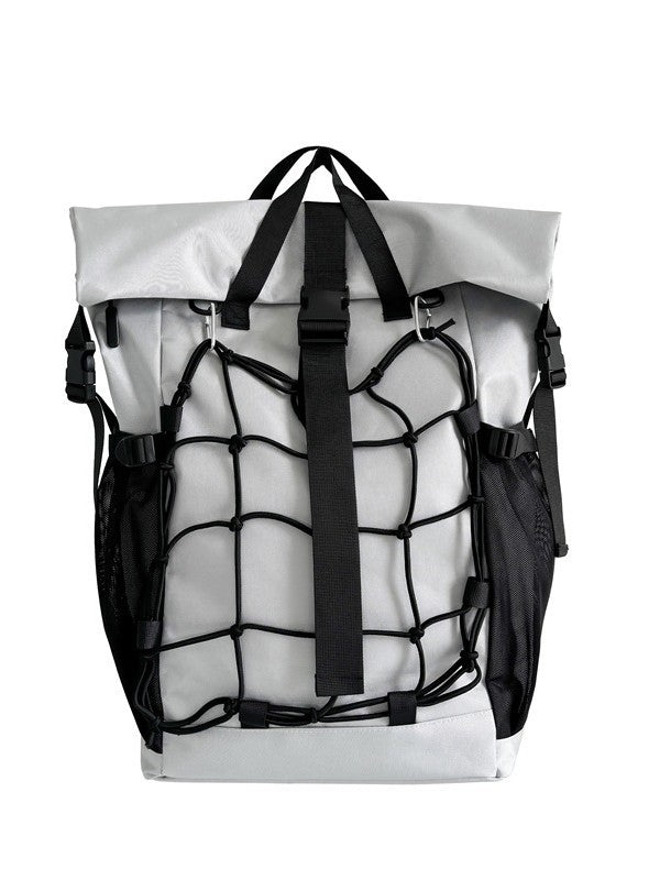 Men's Locomotive Style High Sense Tooling Trendy Riding Leisure Backpack