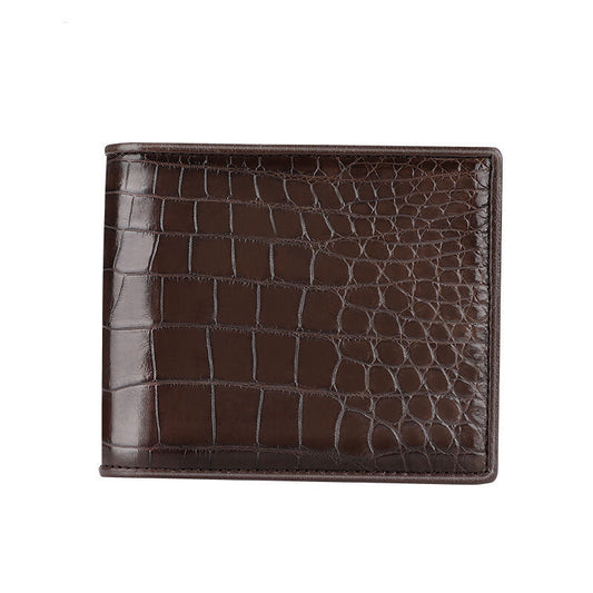 Men's Crocodile Leather Genuine Horizontal Business Fashion Men's Wallet