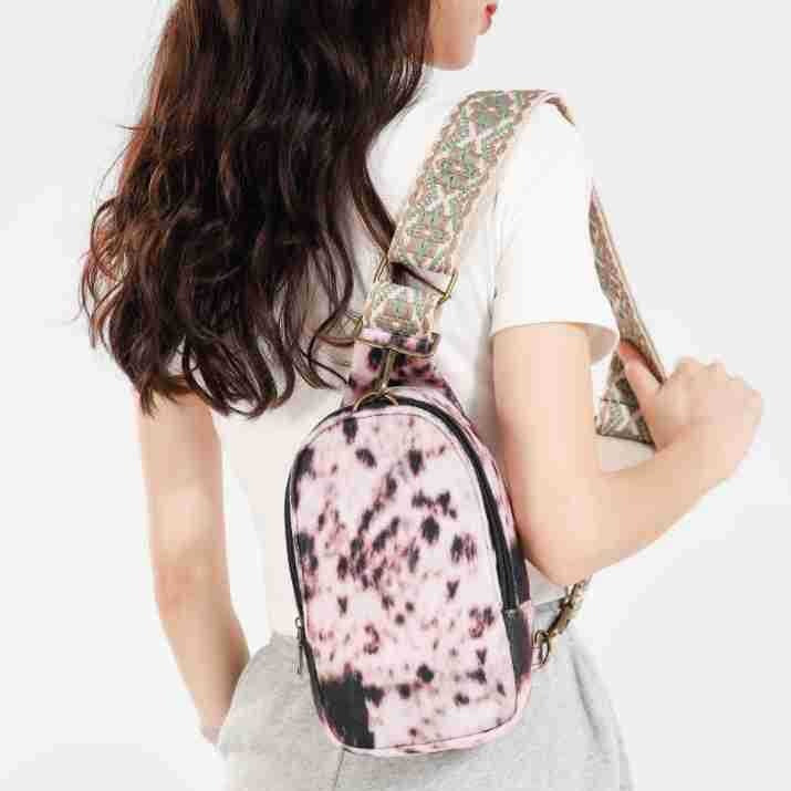 Women's Retro Fashion Wide Strap Woolen Yarn Women's Messenger Bag