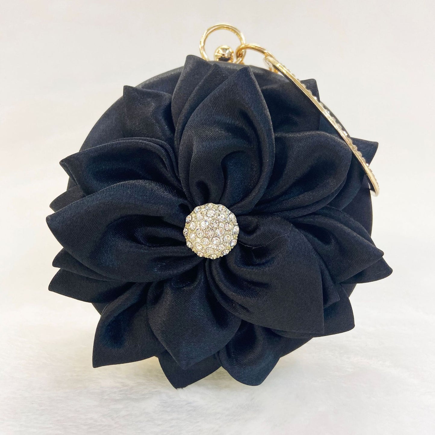 Women's Flower Banquet Party Portable Red Round Antique Dress Dinner Bag