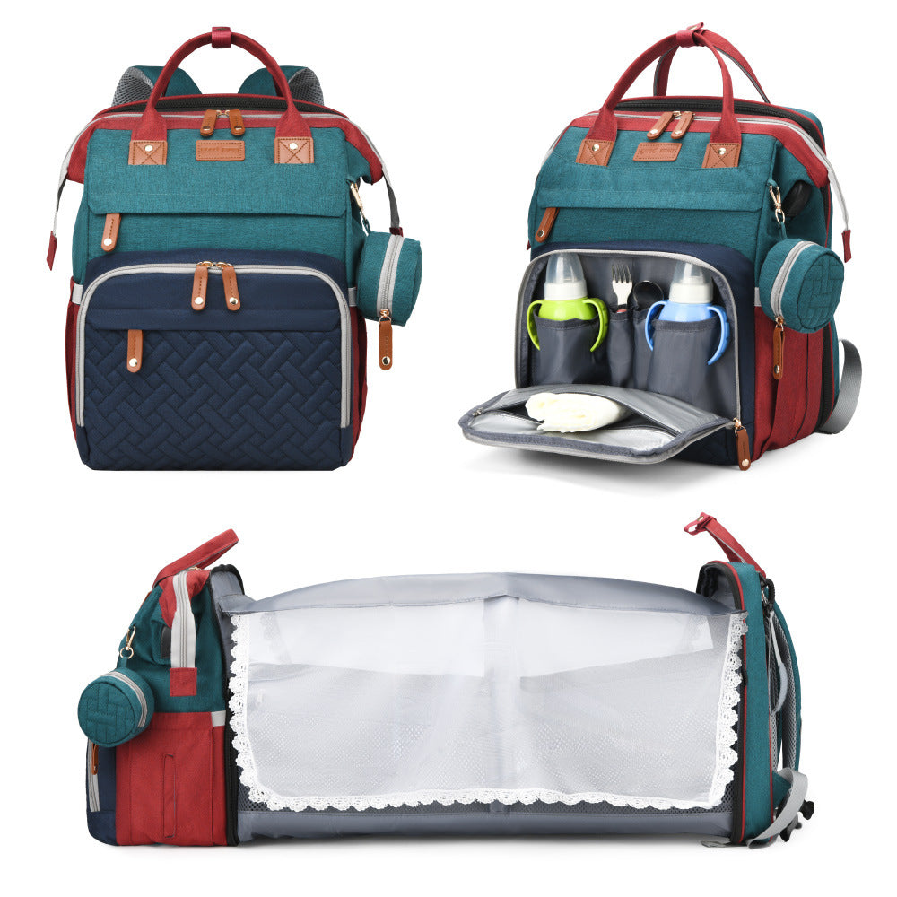 Portable Crib Large Capacity Lightweight Diaper Multifunctional Folding Bags