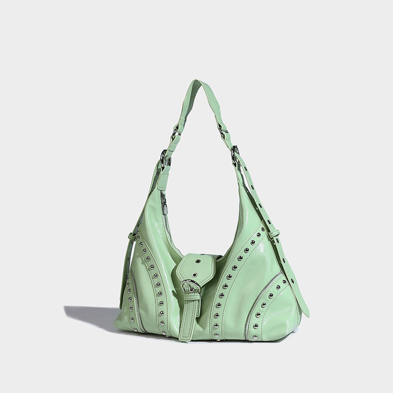 Rivet Motorcycle Female Design Sweet Spicy Style One Women's Shoulder Bag