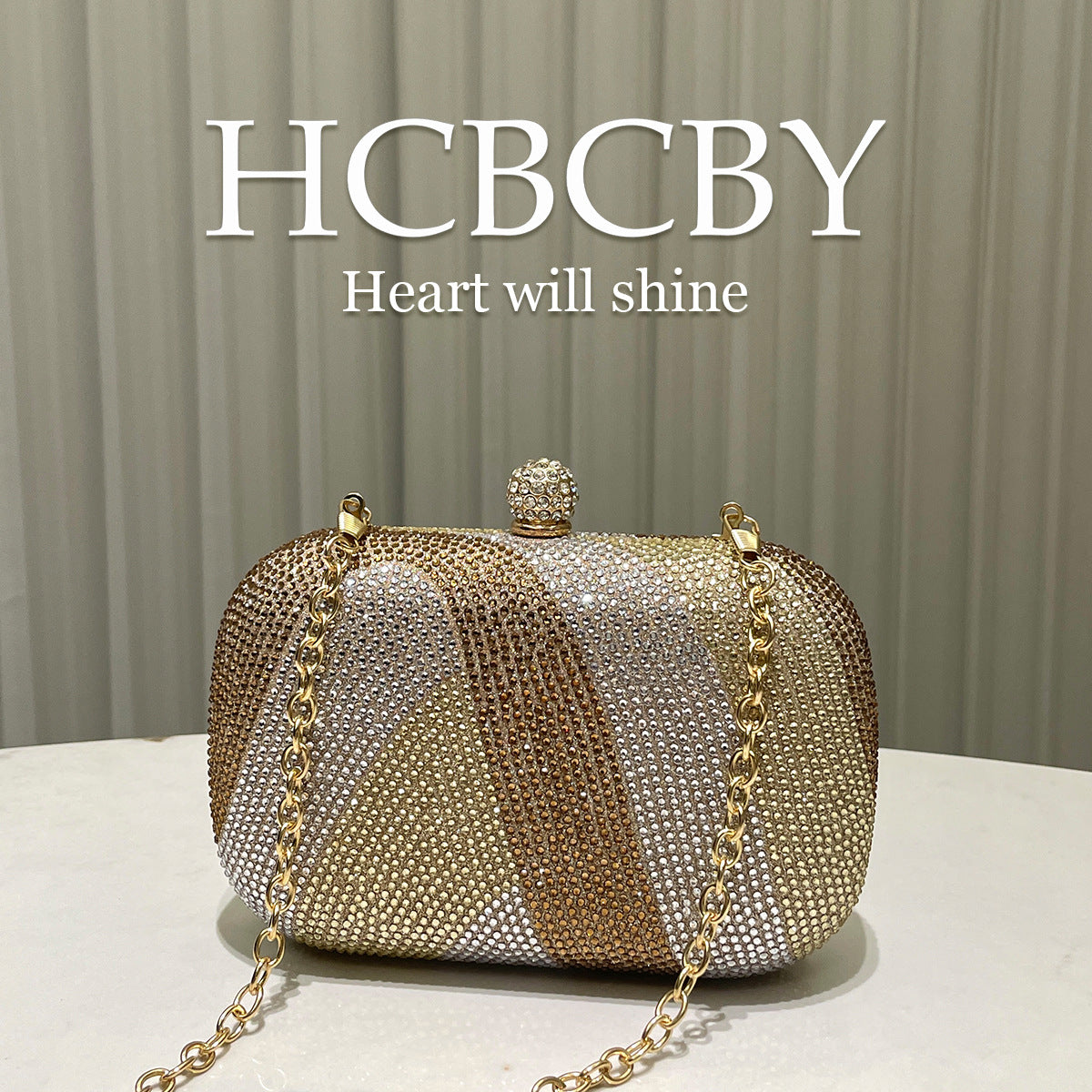 Women's Gorgeous Shiny Rhinestone Fashion Temperament Elegant Dinner Bag
