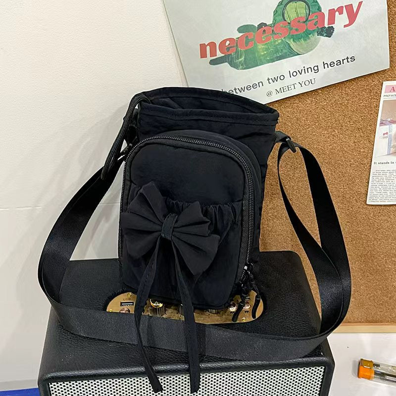 Women's Portable Bow Drawstring Waterproof Thermal Insulation Women's Messenger Bag