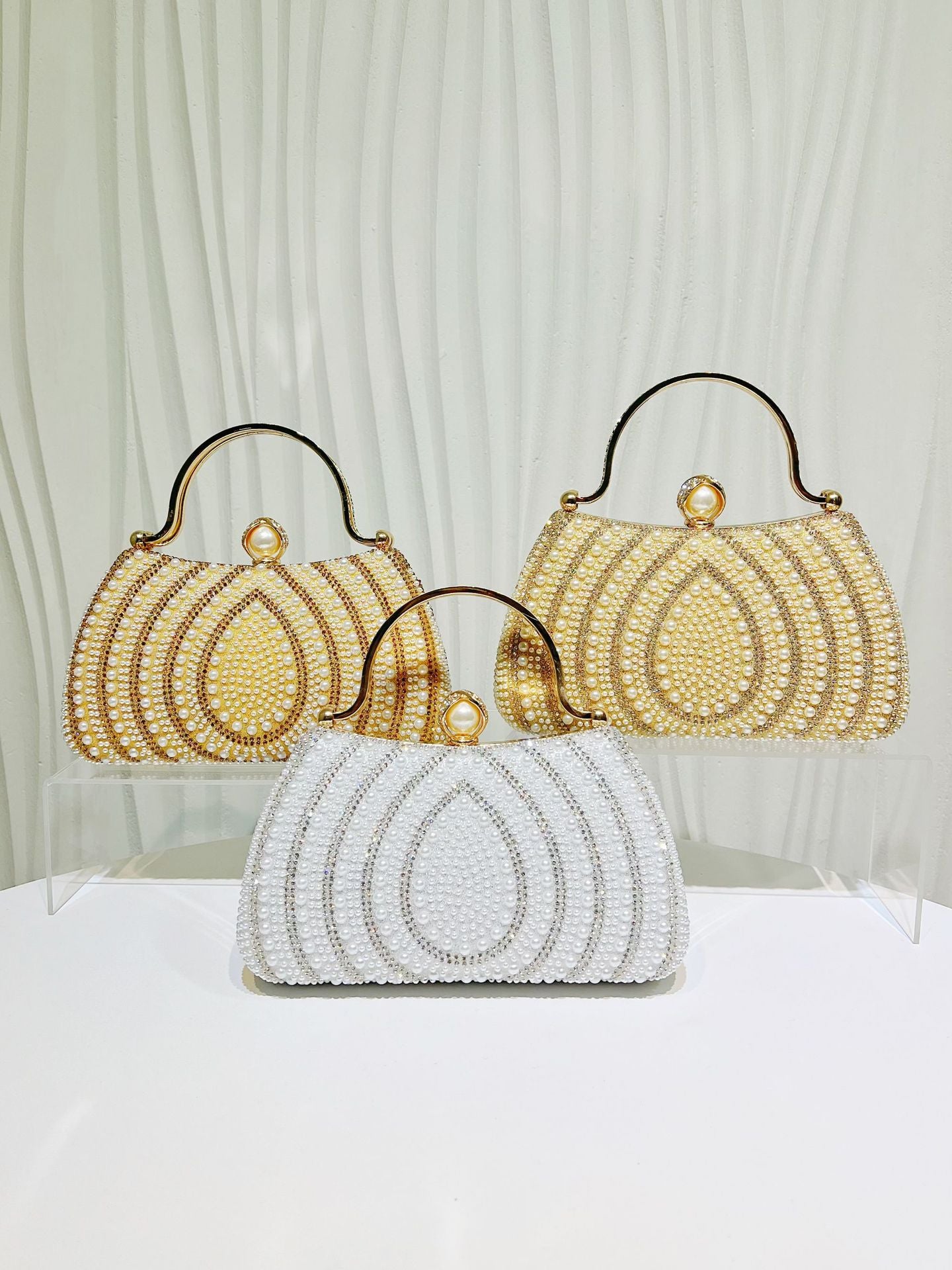 Graceful Pearl Diamond Fashion Banquet Clutch Bags