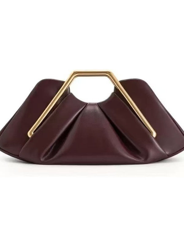 Women's Personalized Pleated Cloud Retro Frame Soft Bags