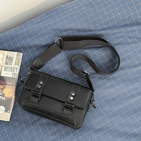 Men's Retro Fashion Flip Simple Horizontal Street Men's Shoulder Bag