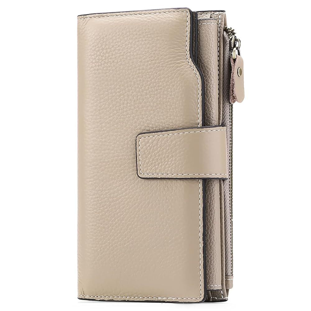 Women's Korean Style Oil Wax Leather Multiple Slots Ladies Wallet