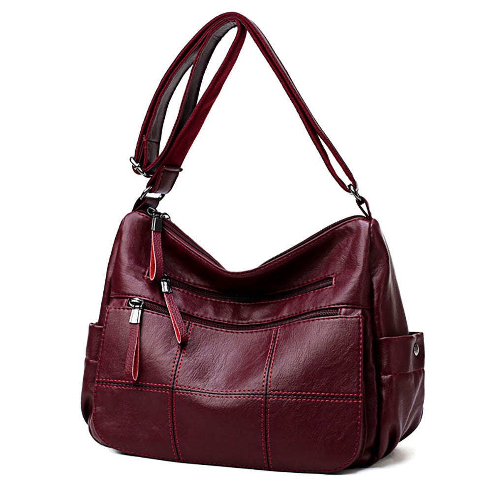 Women's Solid Color Simple Mom Large Capacity Women's Messenger Bag