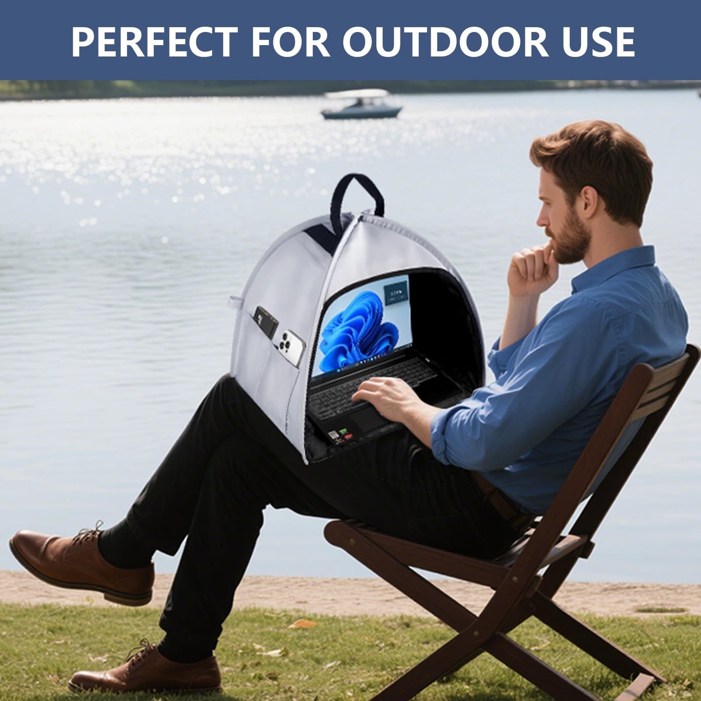 Foldable Notebook Sunshade Privacy Storage Shield Laptop Bag