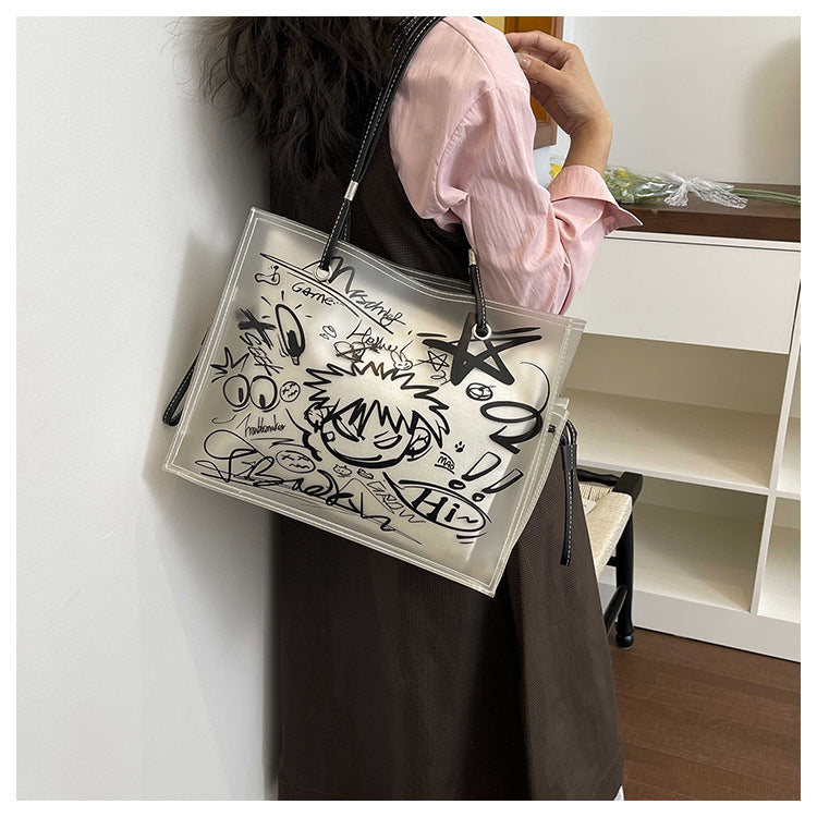 Popular Large Capacity Printed Iti Jelly Fashionable Handbags