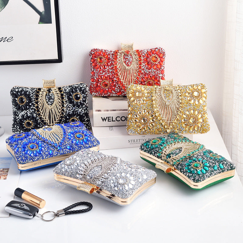 Colorful Diamond Banquet Clutch Fashion Dress Rhinestone Dinner Bag