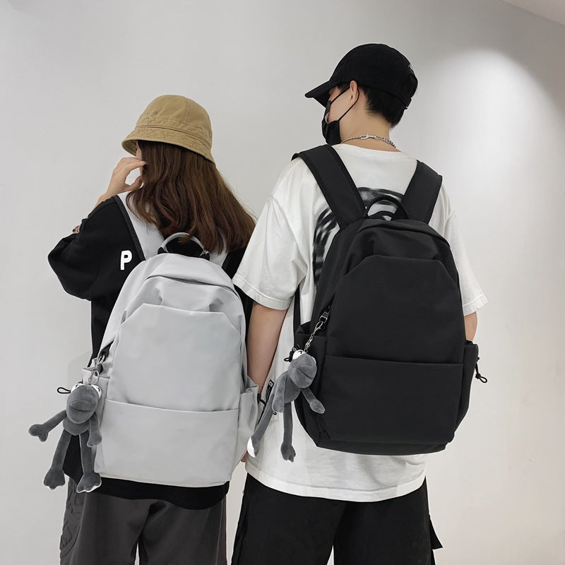 Style Solid Color Large Capacity Female Backpacks