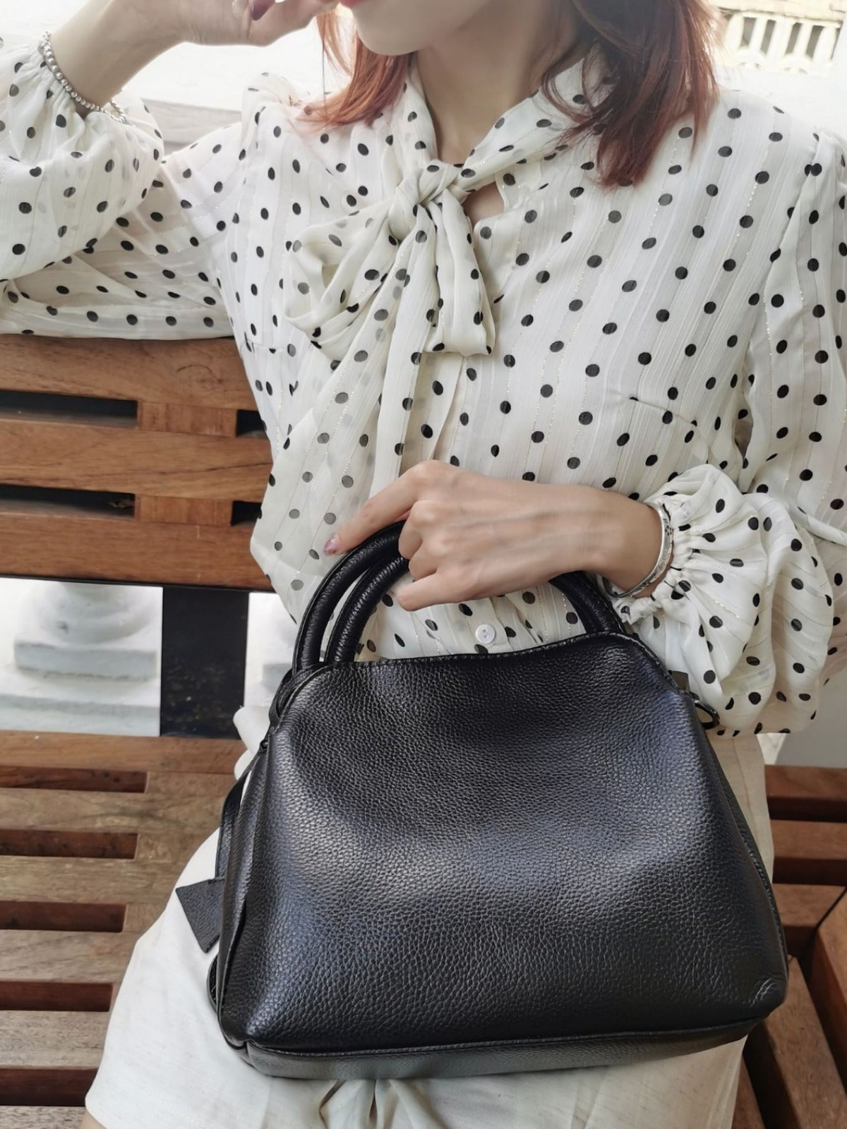Women's Genuine Leather Large Capacity Soft First Layer Cowhide Commuting Women's Messenger Bag
