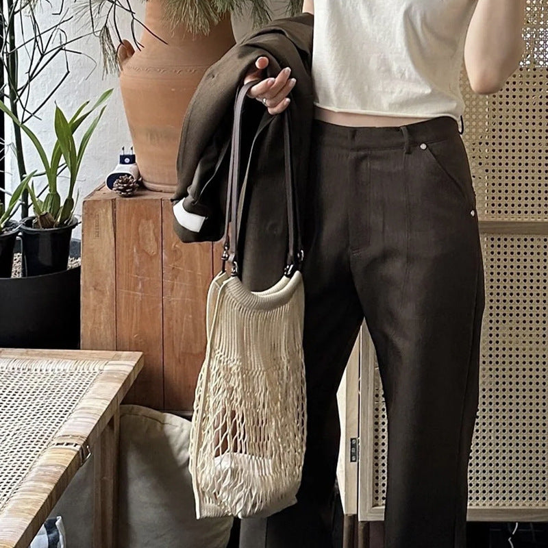 Net Strap Shopping Large Capacity Underarm Women's Shoulder Bag