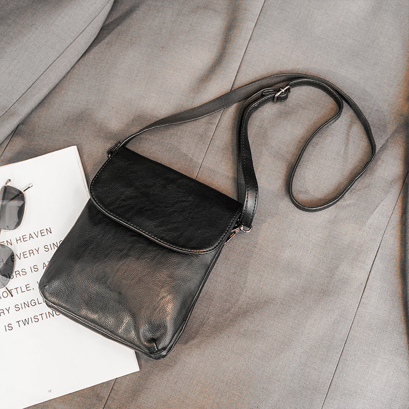 New Innovative Charming Men's Leather Vertical Men's Shoulder Bag