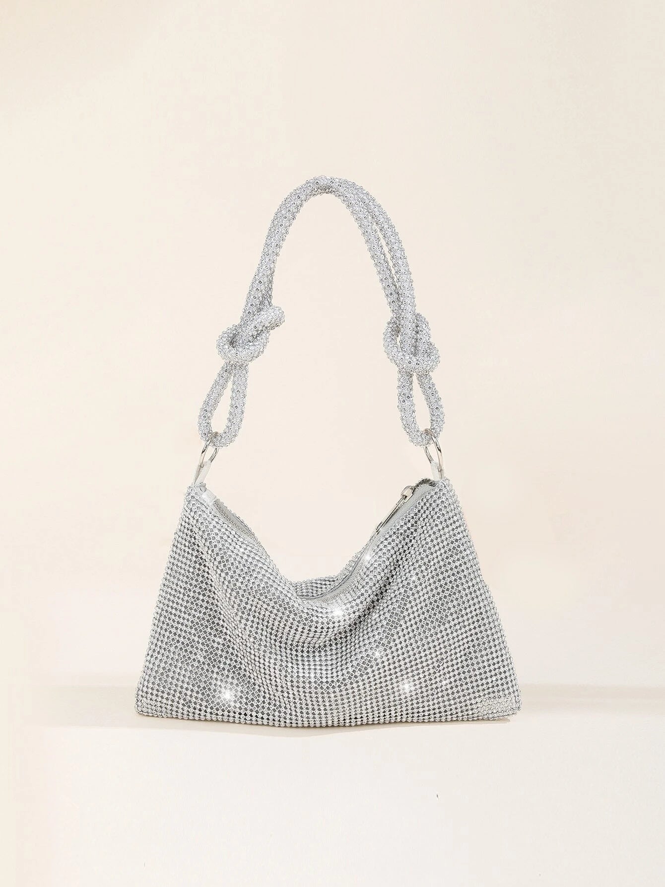 Handmade Banquet Trendy Flash Knotted Rhinestone Party Bags