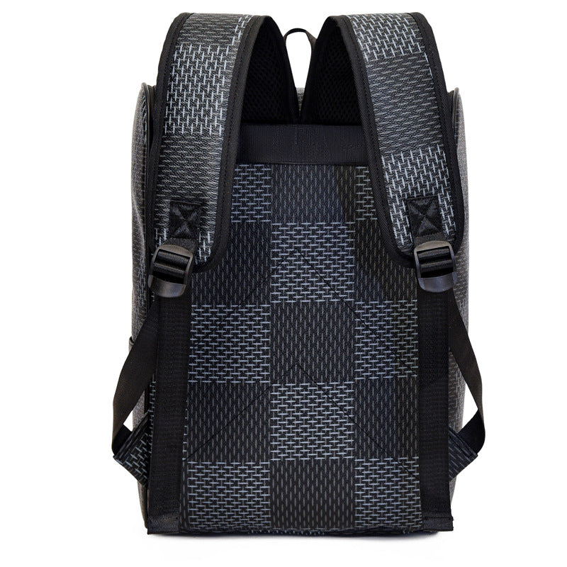 Men's Fashion Plaid Commuter High Quality Waterproof Backpacks