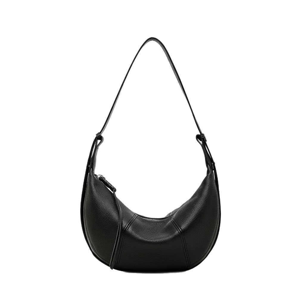 First Layer Cowhide Dumpling Genuine Leather Niche Practical Commuter Natural Women's Messenger Bag