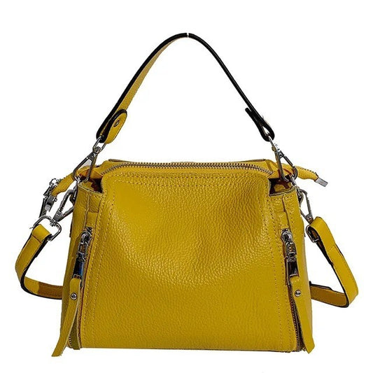 Women's First Layer Cowhide Saddle Genuine Leather Women's Messenger Bag