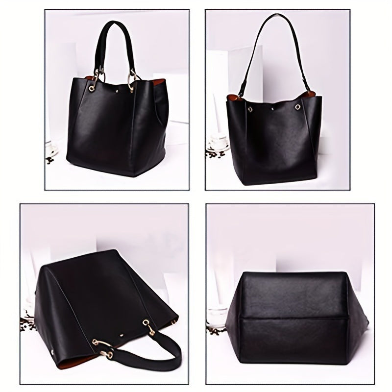 Women's Capacity Fashion Hand Simple Commute Solid Color Women's Shoulder Bag