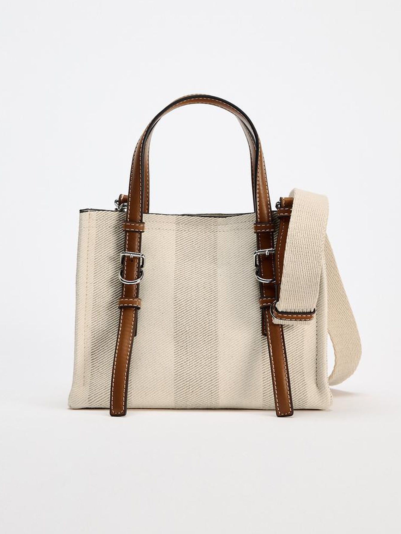 Women's Canvas Beige Commuter Large Capacity Versatile Women's Messenger Bag