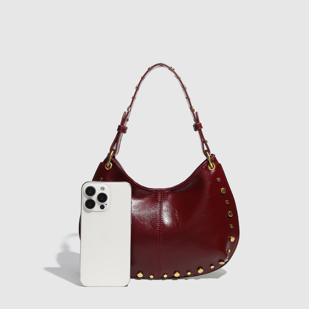 Women's Street Punk Rivet Adjustable Saddle Bags