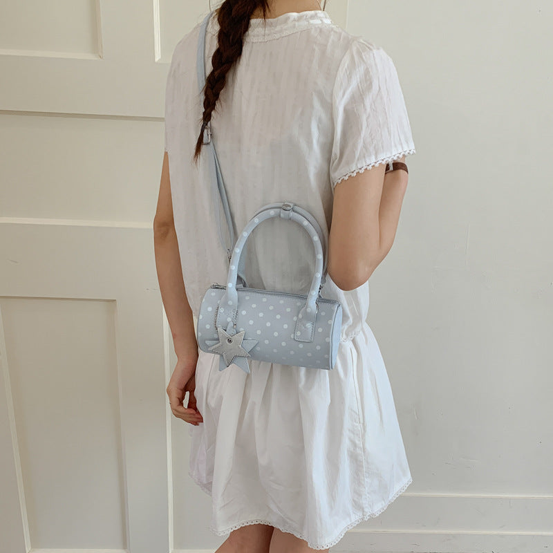 Women's Spring Fashion Carrying Polka Dot Printed Pillow Women's Messenger Bag
