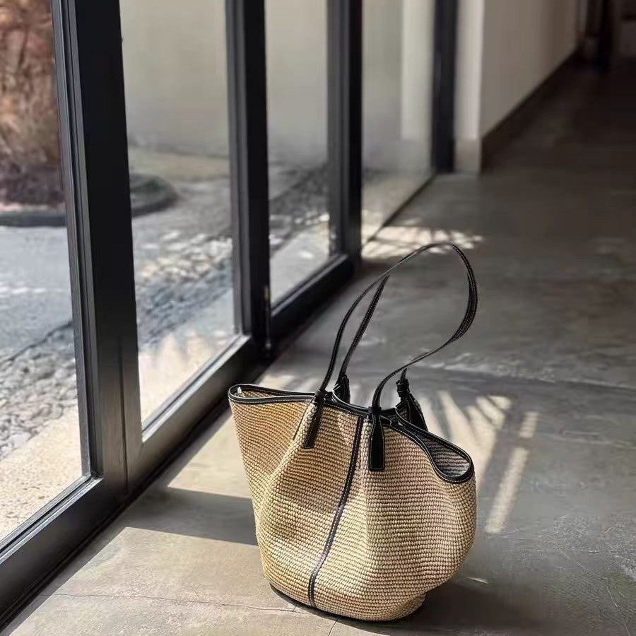 Straw Large Capacity Portable One Vacation Beach Women's Shoulder Bag