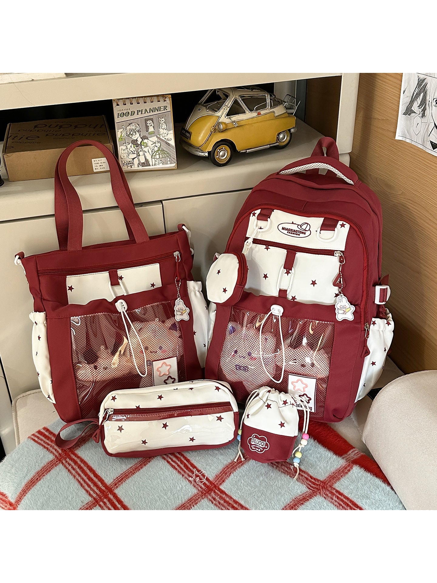 Cartoon Female Junior High Cute Style Bar Leisure Backpack