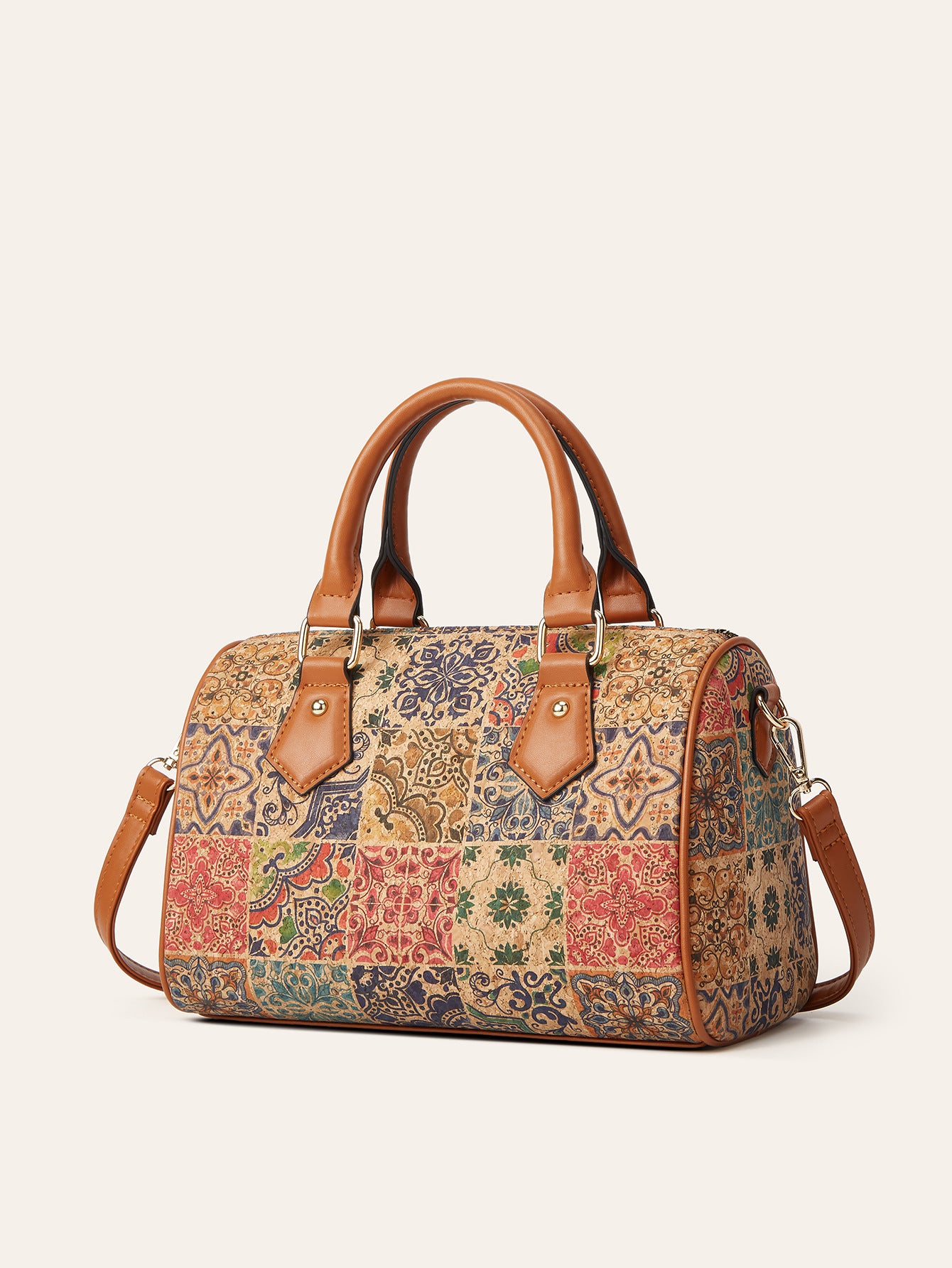 Women's Vintage Soft Wood Grain Printing Ethnic Bags