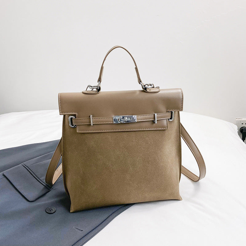Women's Frosted Leather Portable Commuter Large Capacity Women's Messenger Bag