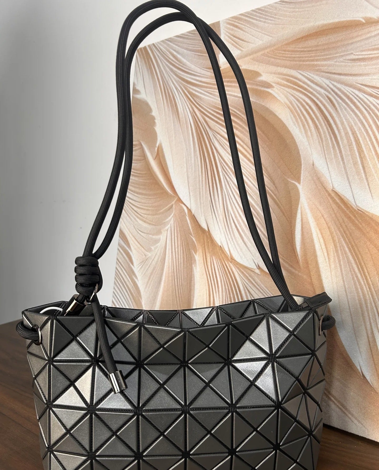 Women's Style Life Geometric Diamond Pattern Drawstring Bags