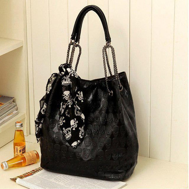 Creative Women's Korean Trendy Skull Two-piece Bags