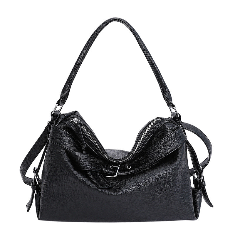 Retro Large Capacity Soft Leather Design Tote Bag