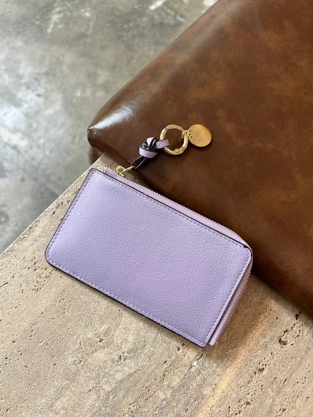 Women's Layer Cowhide Niche Leather Fashion Zipper Purses