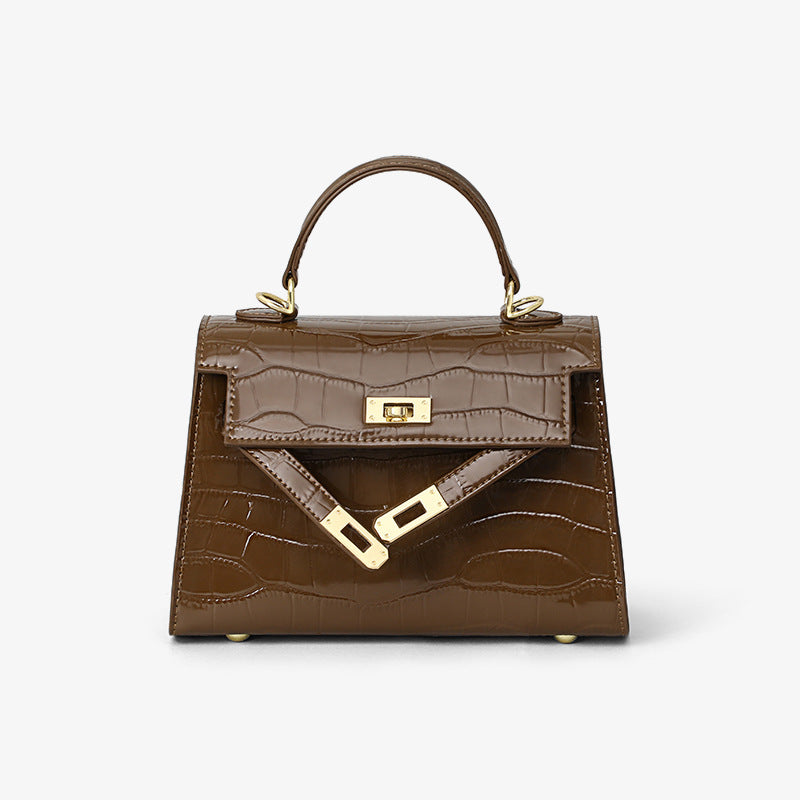 Women's Light Luxury Minority Genuine Leather Crocodile Women's Messenger Bag