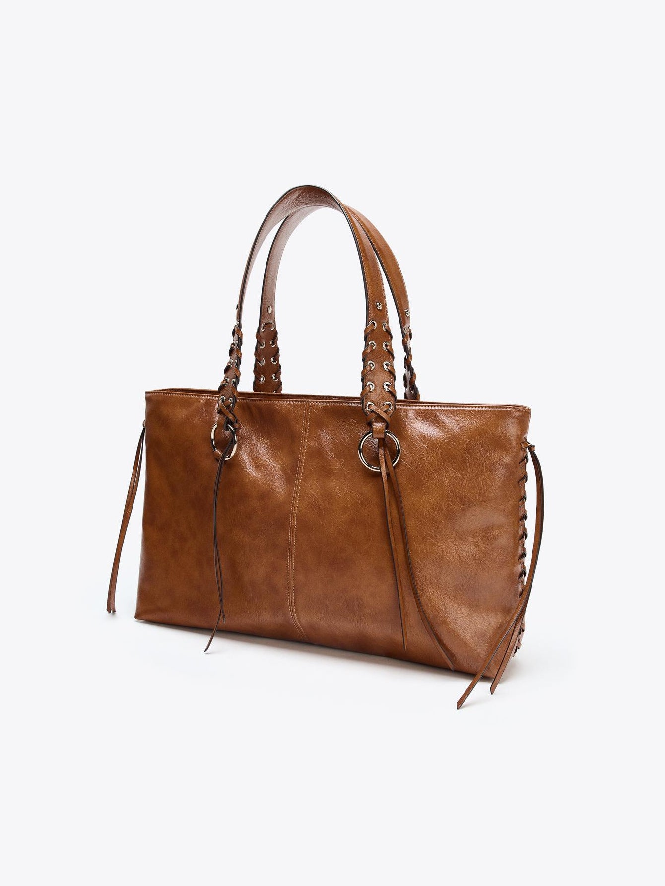 Women's Retro Large Capacity Rivet Rope Women's Handbag