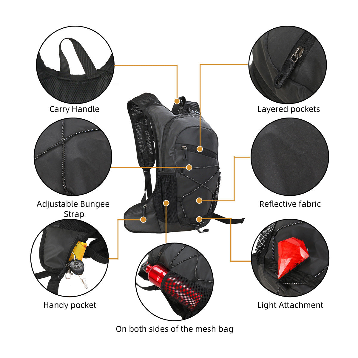 Water Hiking Large Capacity Motorcycle Cross-country Sports Backpack