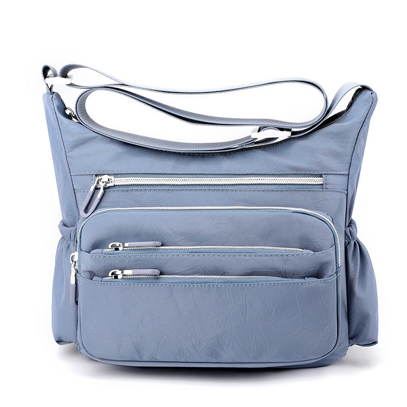 Simple Trendy Large Capacity Textured Nylon Women's Shoulder Bag